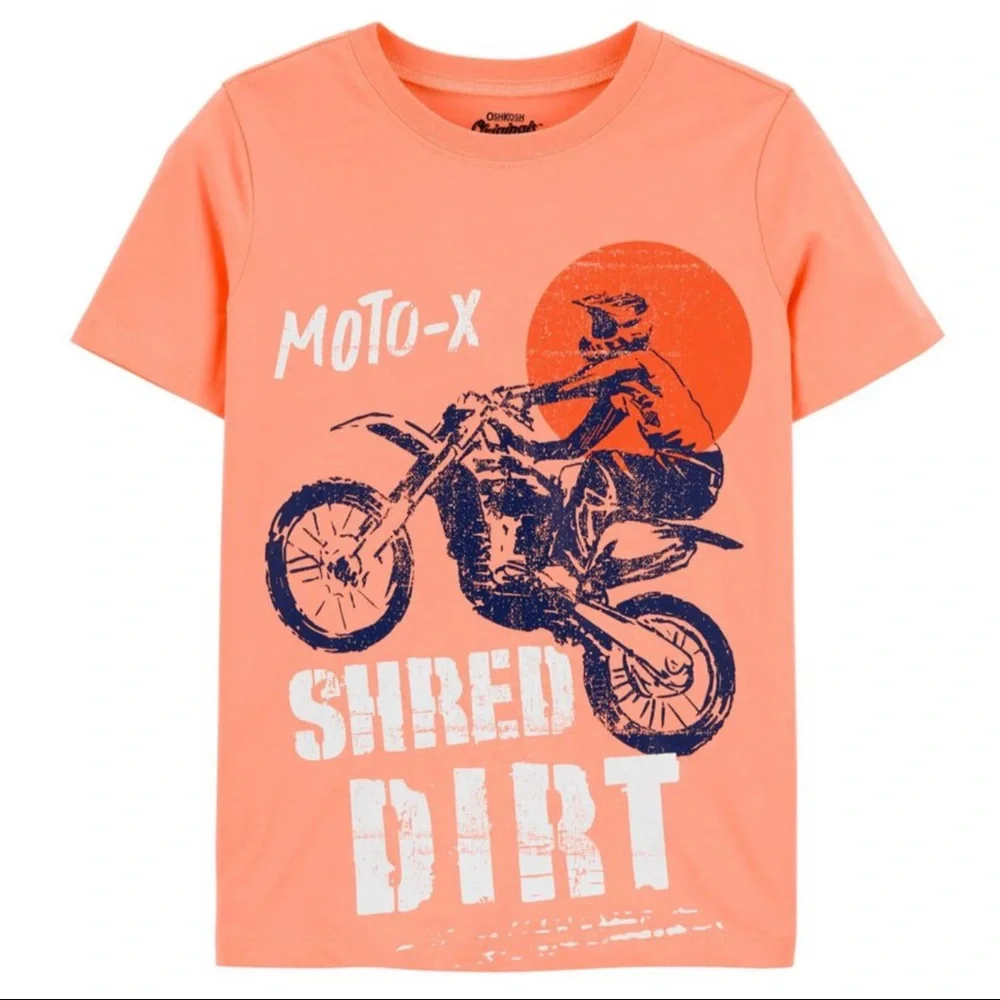 OshKosh Boys Dirt Bike Motocross Tee Shirt - Picture 1 of 1